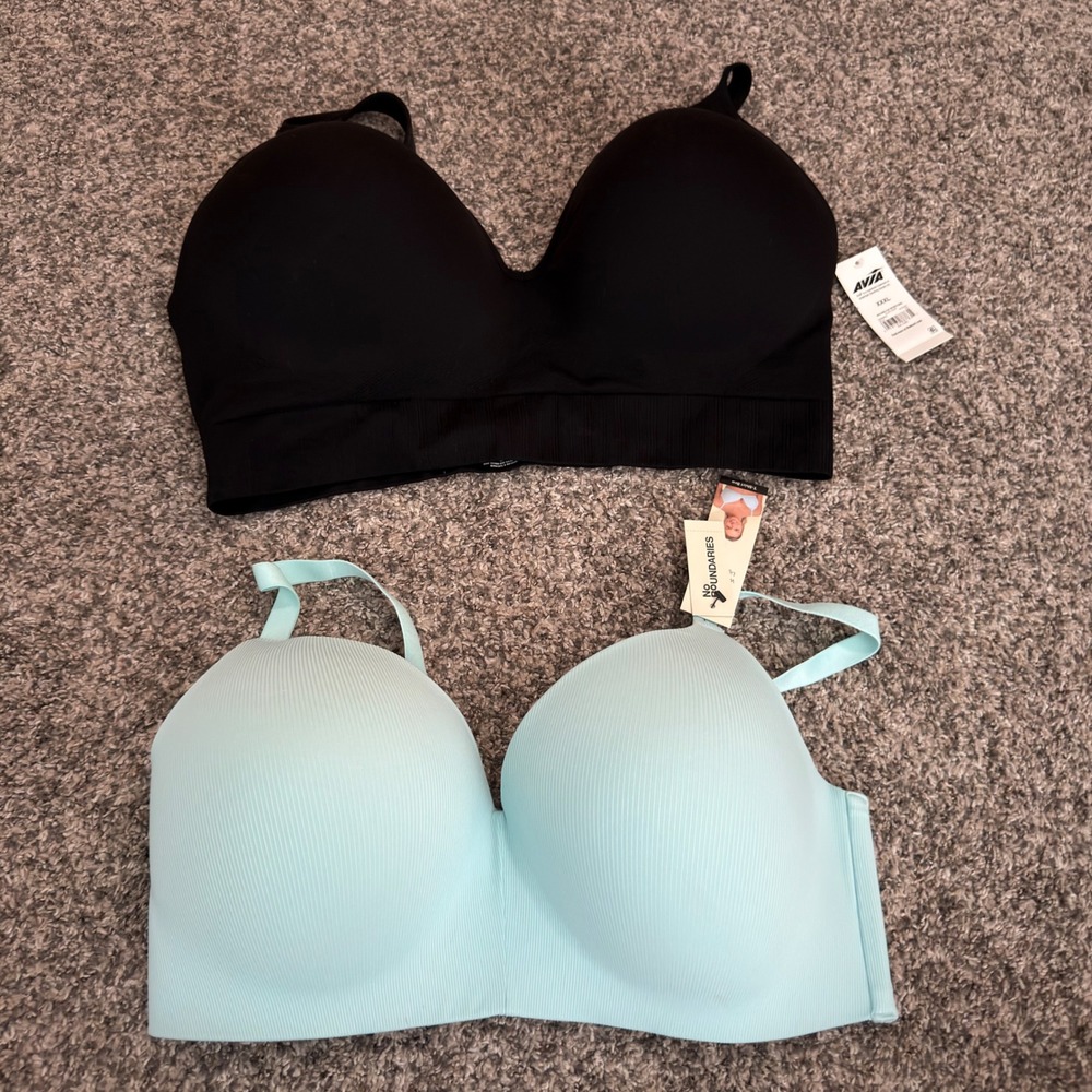 XXXL Bra Bundle Black Aqua 2 Pack